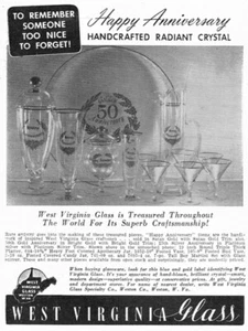Vaso barattolo caramelle farmacia buon anniversario vetro West Virginia 1962 stampa pubblicità - Foto 1 di 1