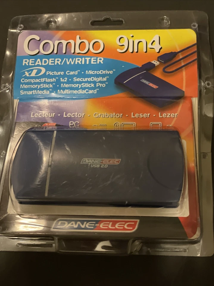 Dane-Elec Combo 9 in 4 Reader Writer USB 2.0 NEW - Image 1 of 2