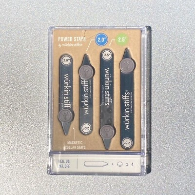 Coleiras magnéticas Wurkin Stiffs POWER STAYS - 2 tamanhos na cor PRATA - Imagem 1 de 4