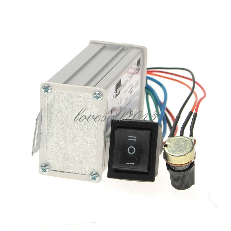 Max 20A 12V 24V PWM DC Motor Stepless Variable Speed Control Controller Switch - Image 1 of 1