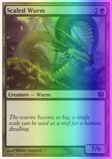 Magic the Gathering MTG Scaled Wurm (269) Ninth Edition   LP FOIL