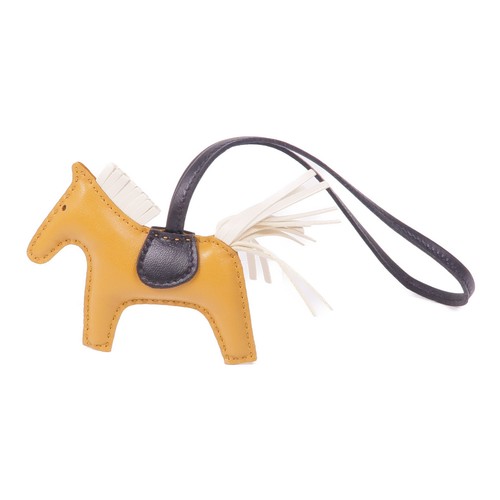 HERMÈS HERMES Rodeo PM Charm Veau Swift Chai in pelle Nate Noir