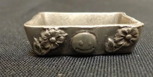 Vintage Chelsea Pewter Old Miniature Floral & Heart Design Dish Platter - Picture 1 of 6