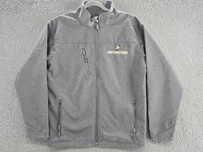 Army West Point Jacket Mens Small Gray NCAA College Full Zip Softshell J America - Image 1 of 4