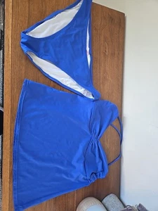 Vintage Y2k Victorias Secret Cobalt Blue Tankini 2 Piece Swimsuit Sz Medium - Picture 1 of 8