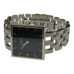 M&M Armbanduhr Uhr Damen Edelstahl Schwarz Ziffernblatt Sehr Edel - Bild 1 von 6