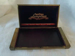 40er Jahre Longines Uhren Präsentationsbox goldfarben Messing Art Deco - nur Box - Bild 1 von 10