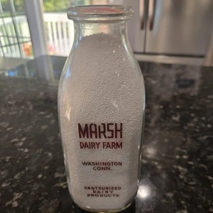 Marsh Dairy Farm Dairy Quart Milchflasche Washington Conn Ct - Bild 1 von 10