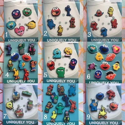 Crocs Handmade jibbitz 5-10pc Elmo Cookie Monster Oscar shoe charms - Image 1 of 4