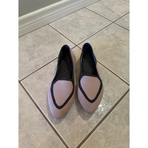 Birdies Damenschuhe Amsel rosa grau Slipper Stoff Strick Größe 10 flache Schuhe  - Bild 1 von 9