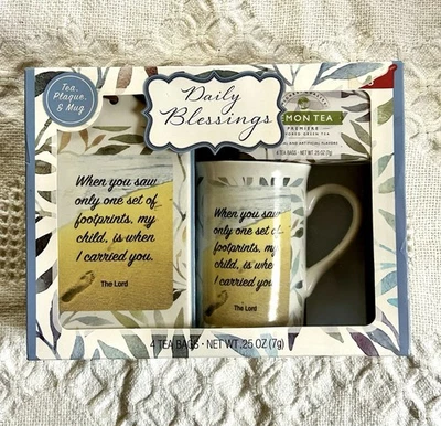 Daily Blessings Tea, Plaque & Mug Gift Set - Lemon Tea, Bay Island 2020 - Image 1 of 4