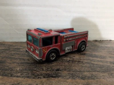 Vintage Hot Wheels 1976 Fire Eater Basic Wheels Hong Kong Red Fire Truck - Image 1 of 4