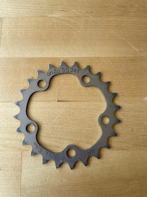 Plato vintage Onza Buzz Saw 24t SS24T 24 dientes 74 BCD acero triple abuela Foto 1 de 4