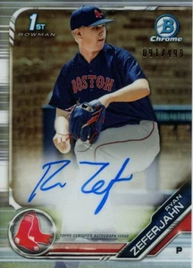 2019 Bowman Draft Chrome Autograph Ryan Zeferjahn Refractor 1st Auto /499 - Bild 1 von 2