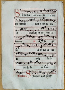 Original Post Inkunabel Blatt Graduale Romanum (F) - 1500 - Picture 1 of 2