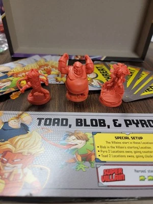 Marvel United X-MEN Mutant Promo TOAD, BLOB & PYRO Villain Minis & Cards NEW!! - Image 1 of 4