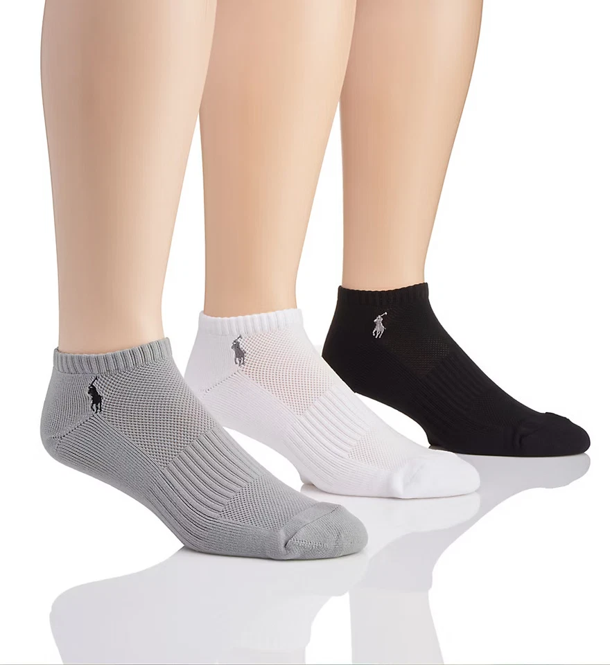 Polo Ralph Lauren 827063PK Tech Athletic Low Profile Socks - 3 Pack - Image 1 of 1