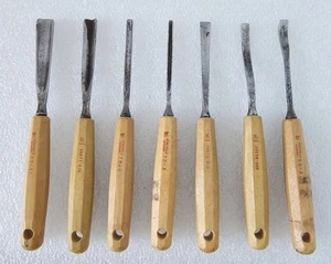 JA Henckels Holzschnitzbeitel Vintage Set 7 Stechbeitel German Made - Bild 1 von 11