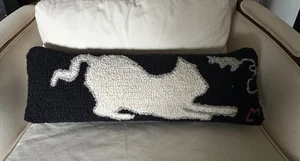 Chandler 4 Ecken Katze & Maus Haken Wolle Samt 7 1/4 x 22 Kissen Laura Megroz - Bild 1 von 9