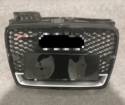 Grelha frontal de malha quadro cromado estilo 2006-2008 para Audi B7 A4 S4 RS4 2005 - Imagem 1 de 3