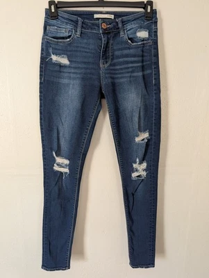 Daytrip Jeans Women's Size 28R Lynx Skinny Dark Blue Distressed High Rise - Image 1 of 4