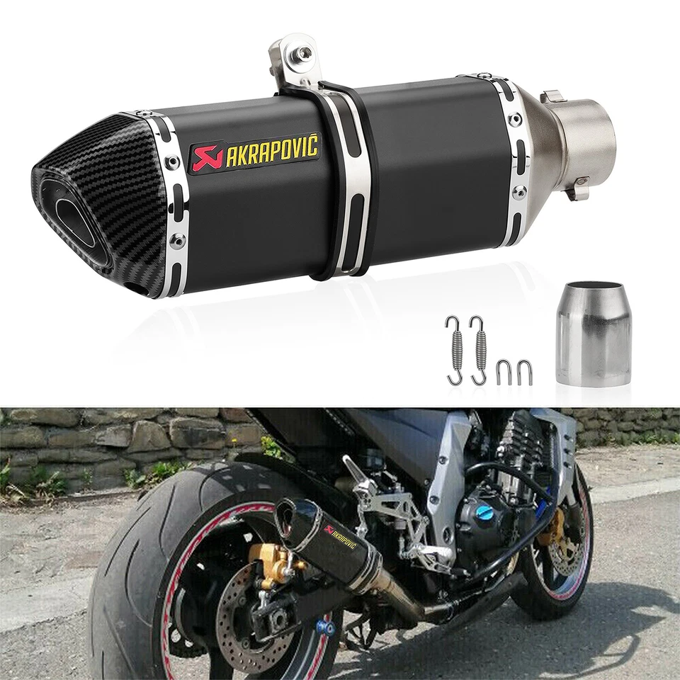 Universal Motorcycle 51mm 2" Slip On Muffler Exhaust Pipe Tail With DB Killer - Image 1 of 4