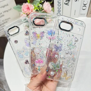 For Google Pixel 9 / 9A / 9ProXL Phone Case 3D Bling Glitter Butterfly Bow Cover - Picture 1 of 20