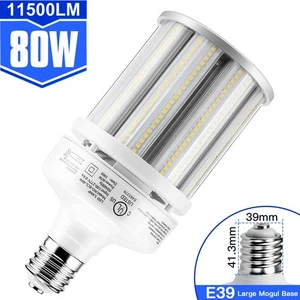 80W LED Corn Light Bulb E39 Mogul Base 11500Lm Garage Shop Ceiling Fan Daylight - Picture 1 of 12
