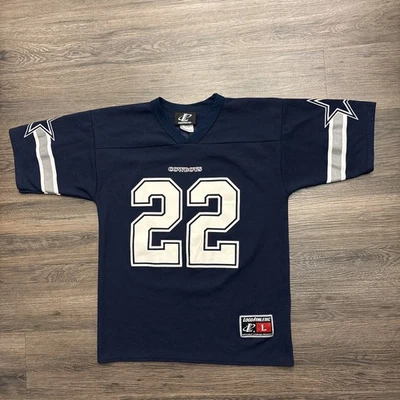 Camiseta deportiva juvenil vintage años 90 NFL Dallas Cowboys logotipo de Emmitt Smith L (14-16) Foto 1 de 4