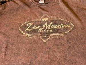 Vintage Zion Mountain Ranch XXL 90s T Shirt EMI - Picture 1 of 7