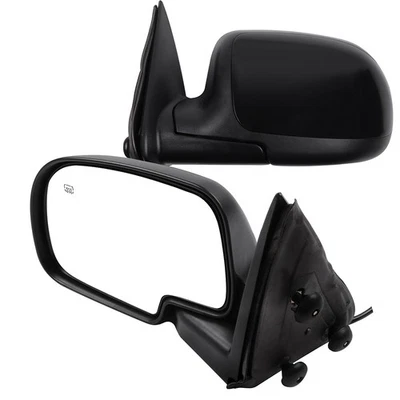 Pair Side View Black Mirrors For 00-02 Chevy GMC Yukon Power Heated Manual Fold - Image 1 of 4