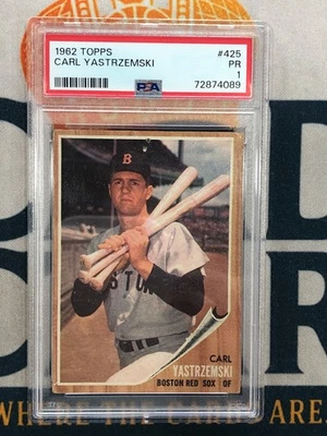 1962 Topps CARL YASTRZEMSKI PSA 1 - Image 1 of 2