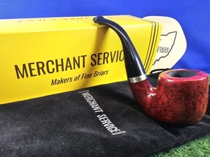 Händlerservice Full Bent Smooth Finish Premium unberauchte Bruyère Pfeife, Box, Socke - Bild 1 von 13