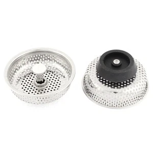 cucina Acciaio inox Lavello Spazzatura tappo colino tono argento 85mm 2pezzi Dia - Foto 1 di 2