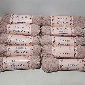 Vtg Bernart Corette-10 Skeins-95% Virgin Wool Worsted Yarn- Master Dyed Same Lot - Picture 1 of 6