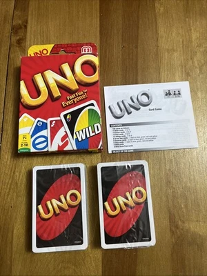 UNO Card Game By Mattel With Instructions Vintage 2012 Factory Sealed Ages 7+ - Image 1 of 3