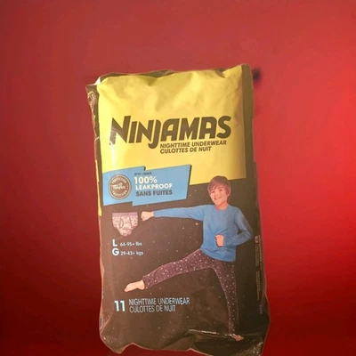 Ropa interior nocturna Ninjamas, L (64-95+ libras), Jumbo Pack 11 ropa interior Foto 1 de 3