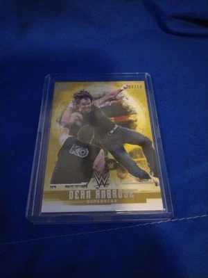 WWE DEAN AMBROSE 2017 TOPPS UNDISPUTED GOLD PARALLEL CARD SN 7/10 JON MOXLEY AEW - Image 1 of 2
