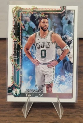2025-26 Topps Holiday Jayson Tatum SSP Back Variations #SSB-JT Boston Celtics - Image 1 of 2