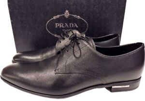 PRADA Saffiano Leather Oxford Shoes Lace Up  Sz 9 UK- 10 US  $1,070