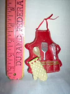 Christmas ornament, apron with mitt, turner, spoon and whisk - Bild 1 von 2