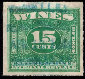 US Internal Revenue Stamp - 1934 Wines 15 Cent - Series S - Picture 1 of 1