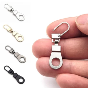 5Pcs Detachable Replacement Metal Zipper Pull Fixer Slider Puller Zipper Head - Picture 1 of 20
