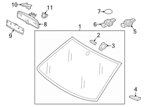 VW VOLKSWAGEN OEM 15-17 Golf Inside-Rearview Rear View Mirror 5N08575119B9 - Picture 1 of 4