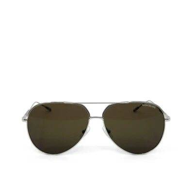 Hombres Gafas de sol Montblanc Aviator Top Gun 123999 Mujer Piloto en Metal Azul Lentes Foto 1 de 4