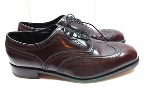 Florsheim Red Leather Oxford Long Wingtip Brogue Dress Men's Shoe Size 13D 47,5 - Picture 1 of 6
