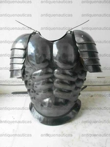 Muscle Armour Jacket Medieval Collectibles Halloween Antique Roman Black Finish - Picture 1 of 6
