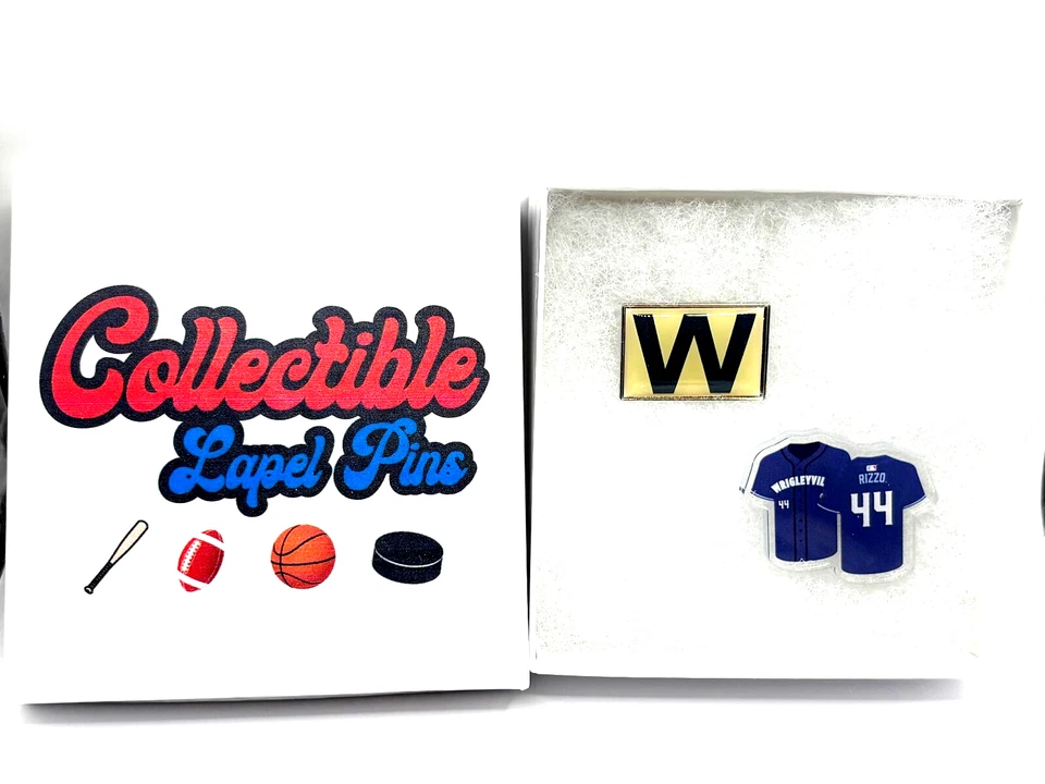 Chicago Cubs Anthony Rizzo Jersey Solapa Pin & Flying "W"-Coleccionables-CHAMPE Foto 1 de 1