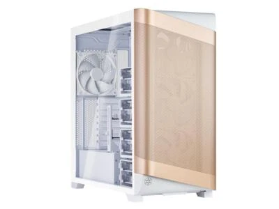 SilverStone SETA A2 Gold/White Steel / Plastic / Tempered Glass ATX Mid Tower Co - Image 1 of 4