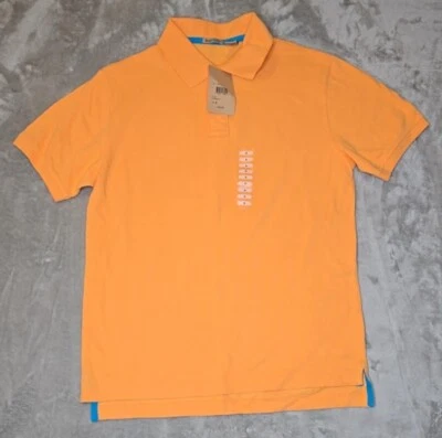 NWT Ruff Hewn Shirt Men's M Orange VTG Golf Polo Preppy Tenniscore Country Club - Image 1 of 4